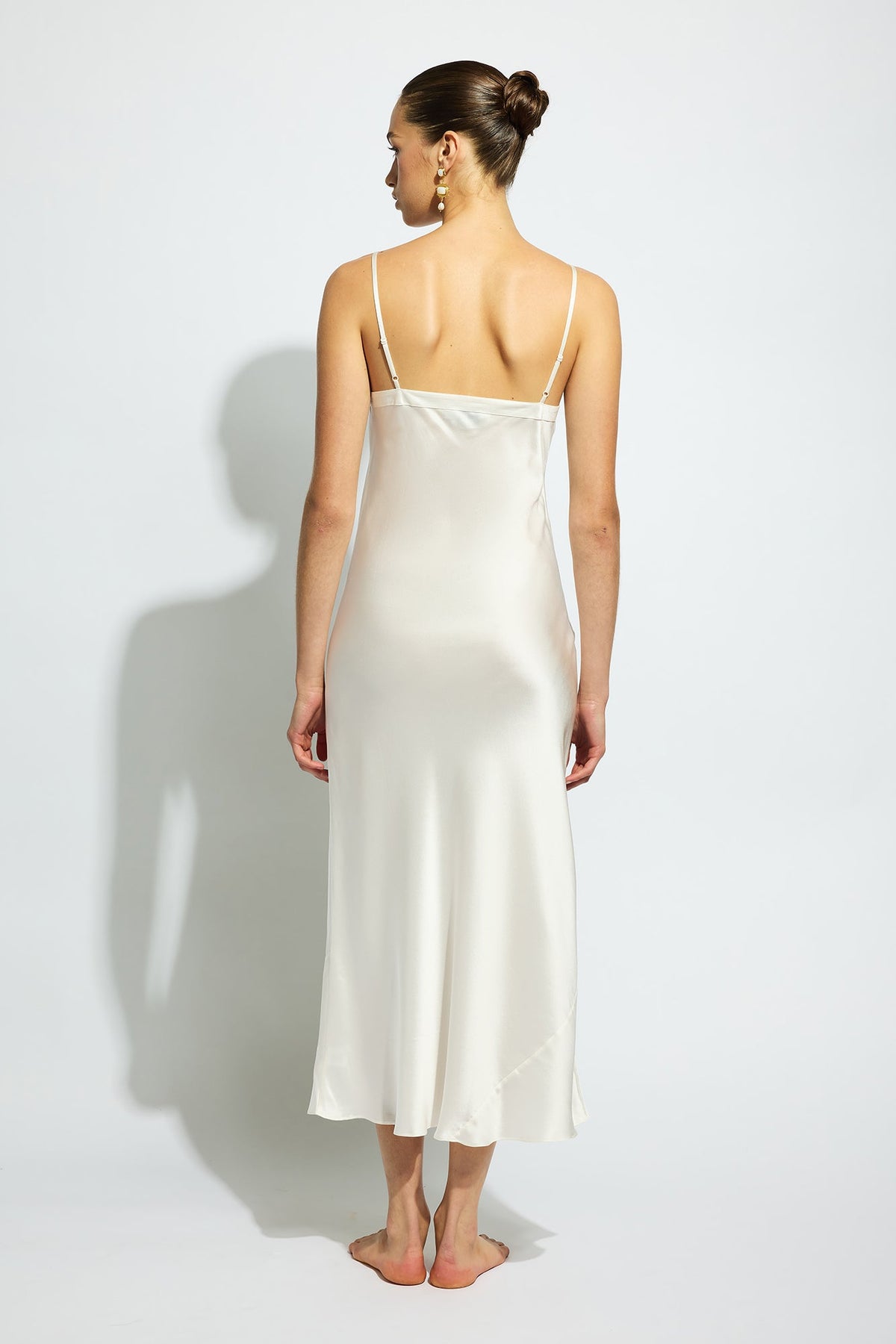 The Silk Slip By GINIA In Creme