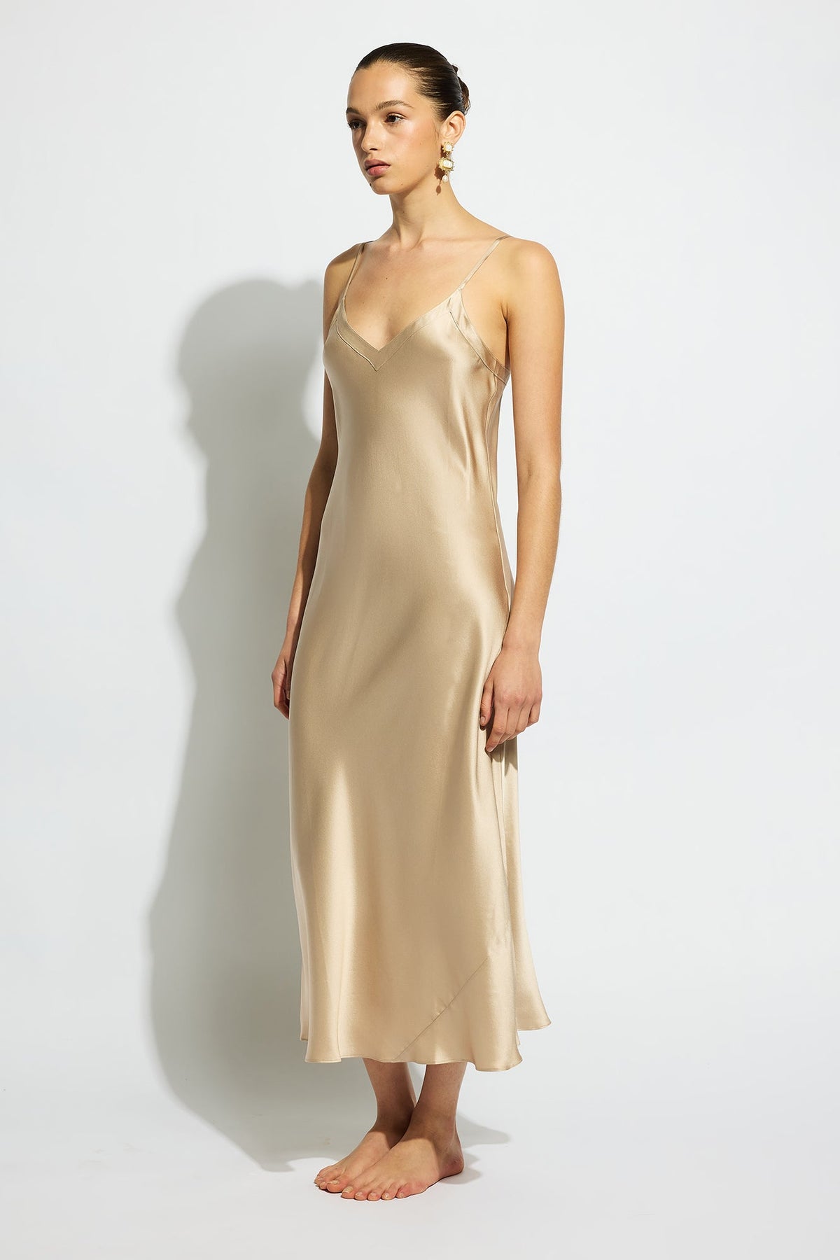 The Silk Slip By GINIA In Mink