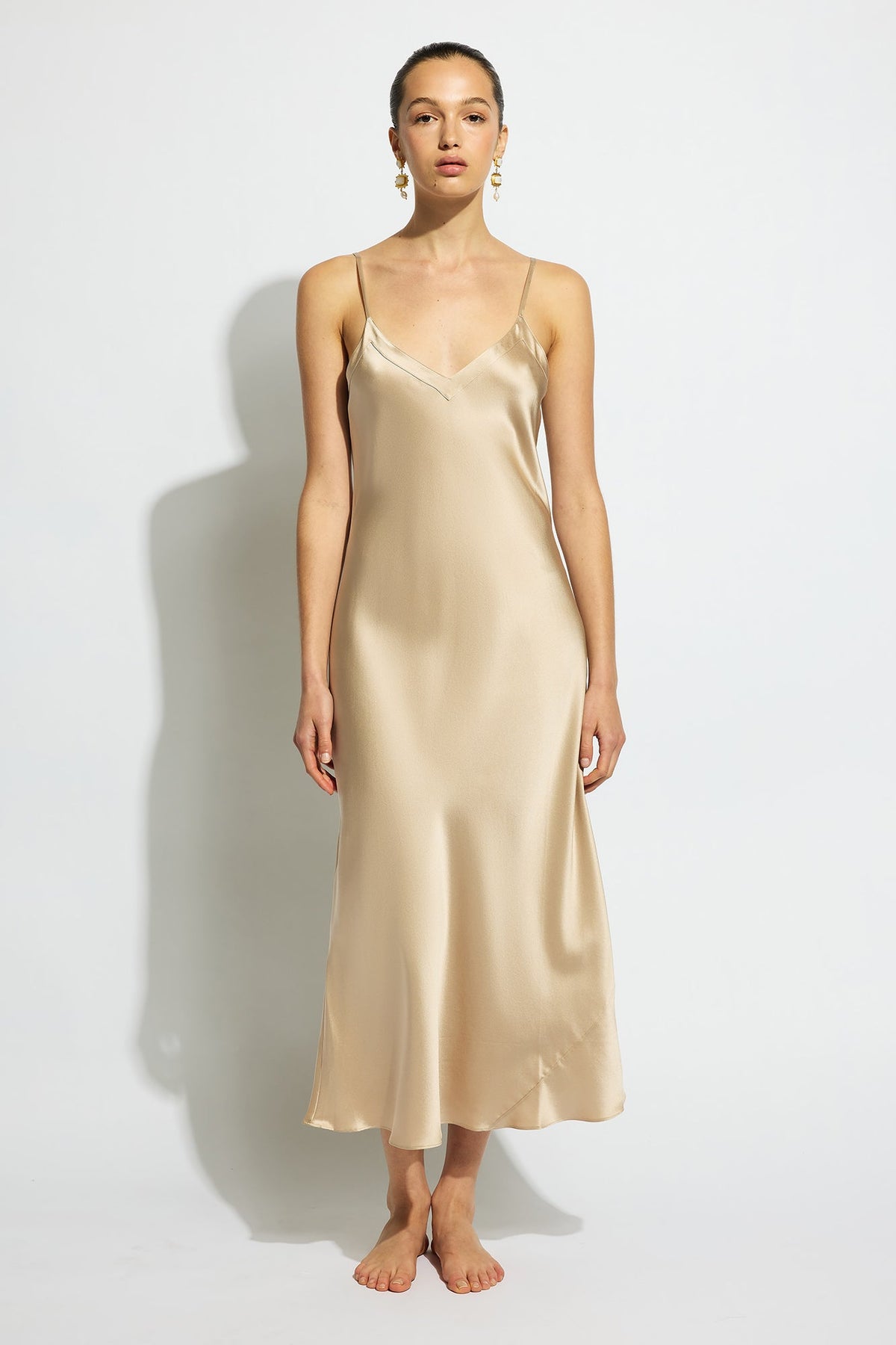 The Silk Slip By GINIA In Mink