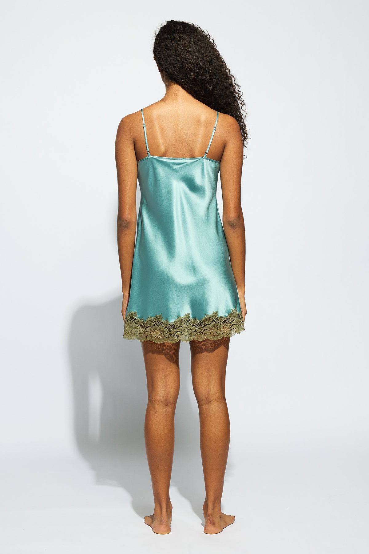 The Silk Lace Chemise By GINIA In River