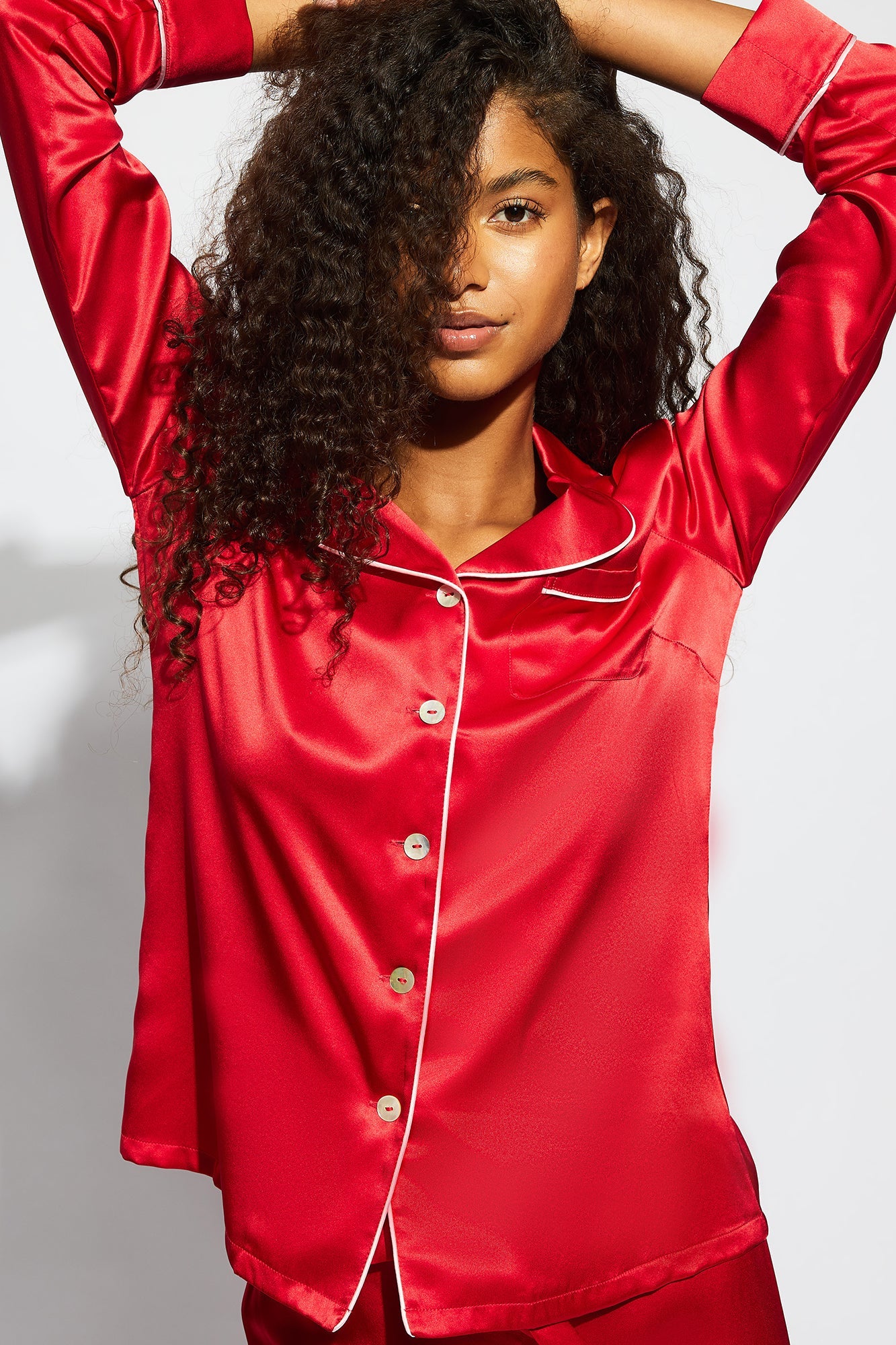 The Fine Finishes Pajama By GINIA In Chilli Red