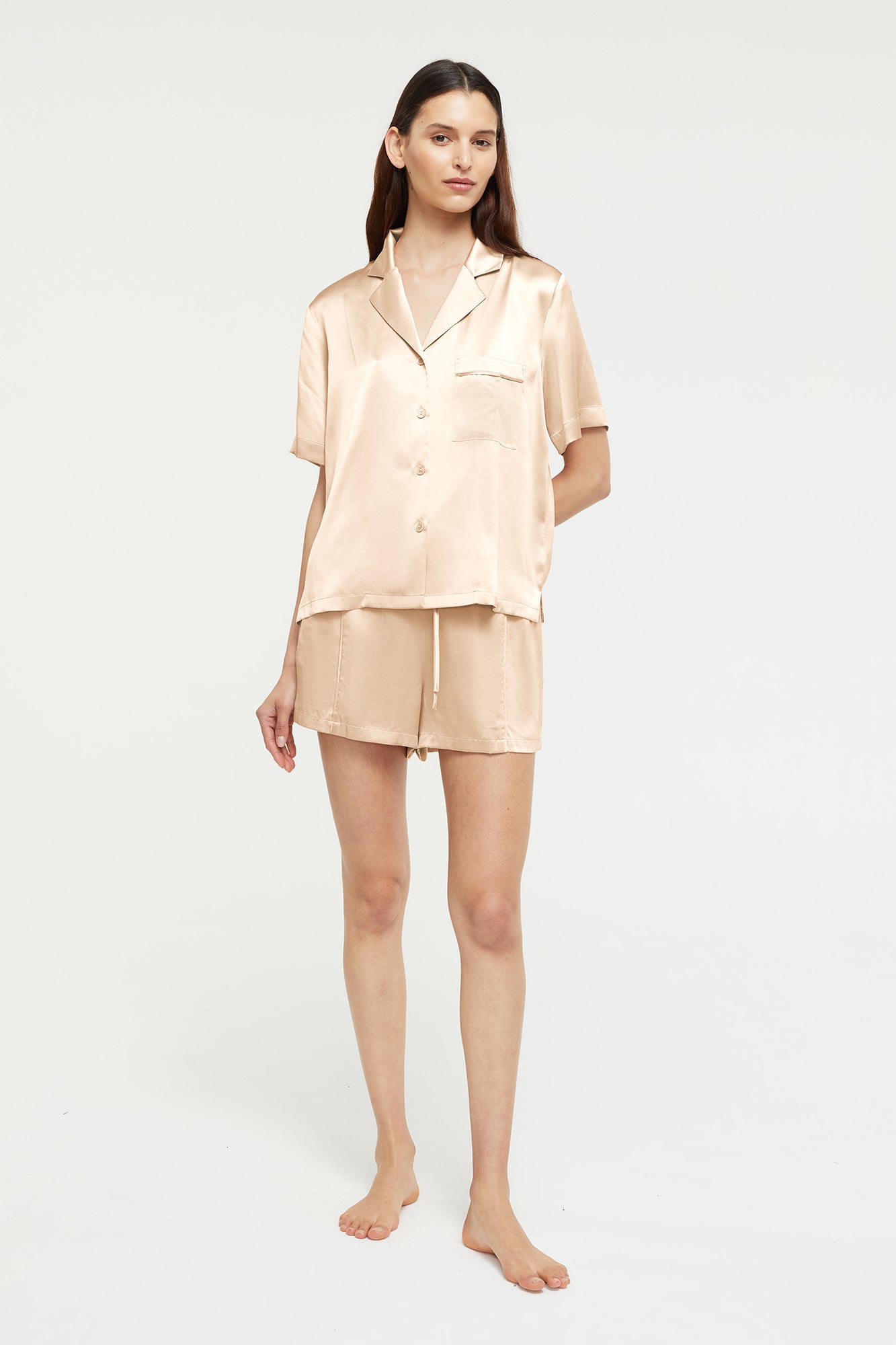 The Fine Finishes Short Pajama By GINIA In Mink