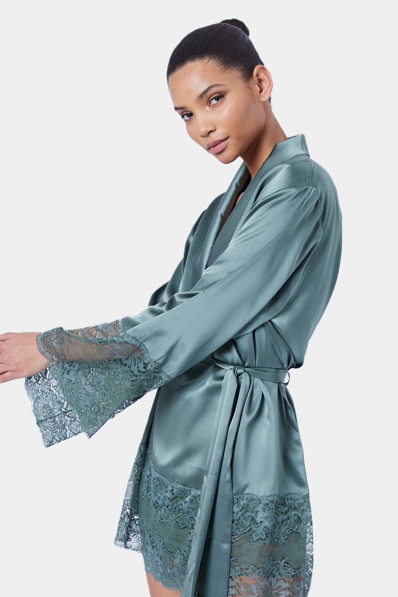 Ginia silk robe best sale