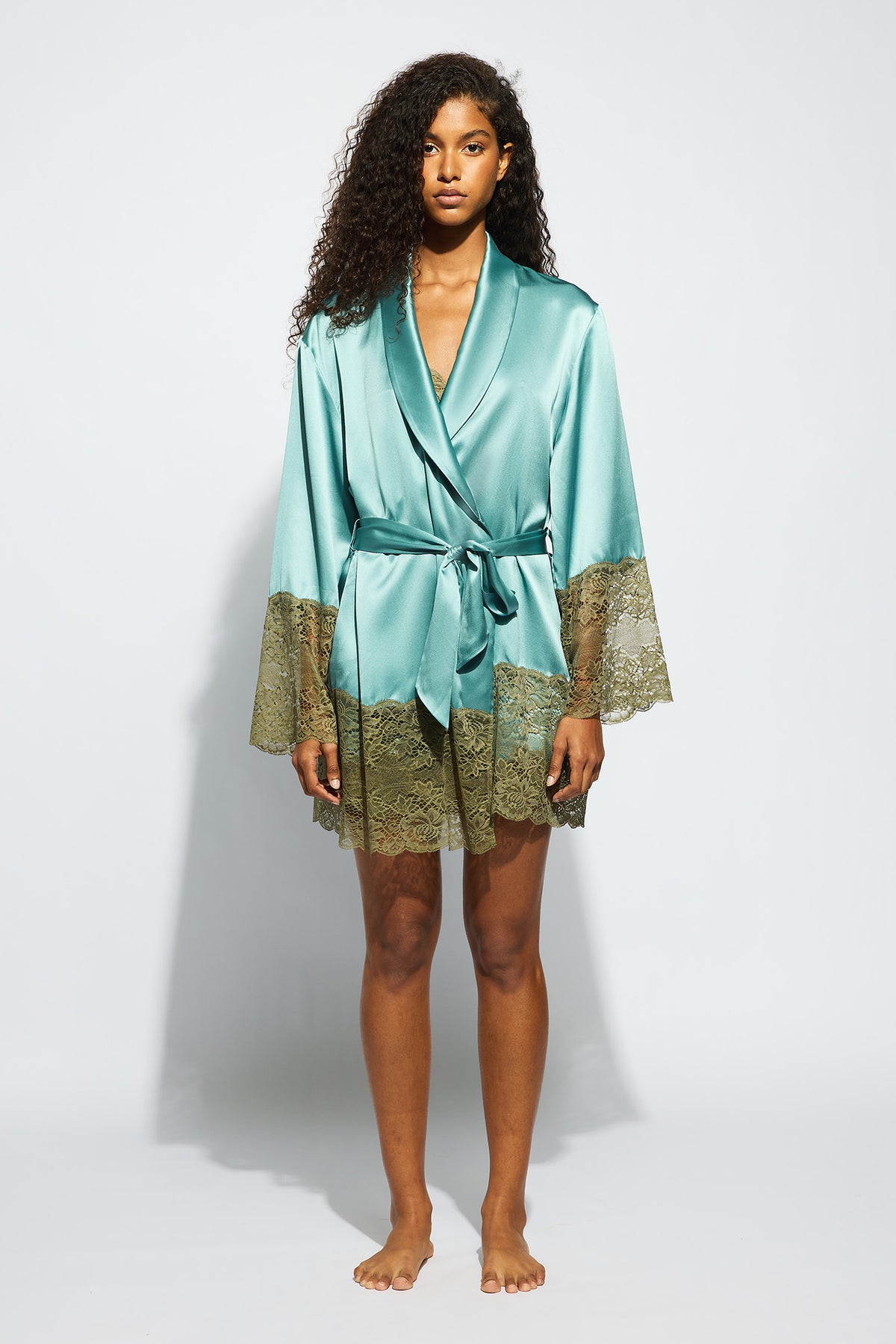 The Silk Lace Robe By GINIA In River