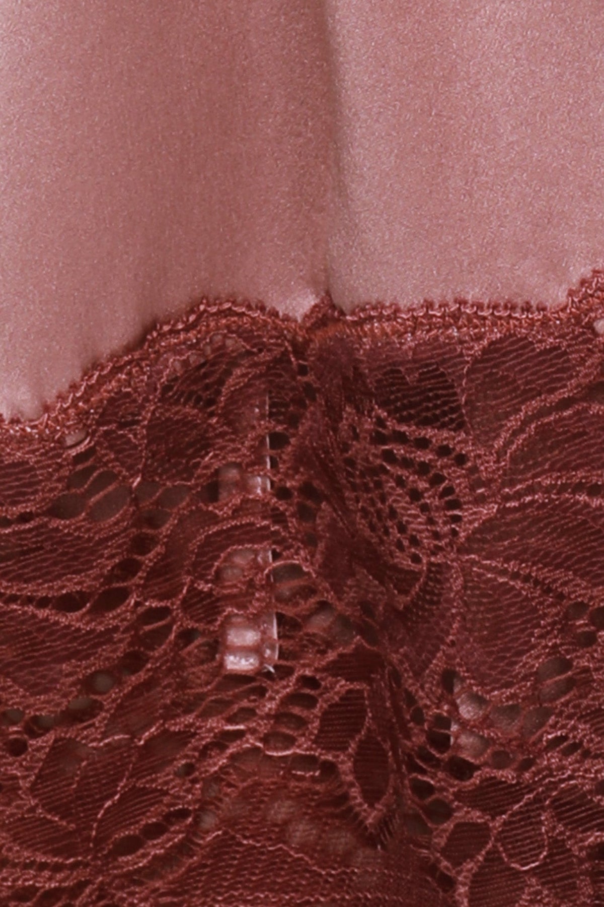 Silk Lace Robe by Ginia in Mauve