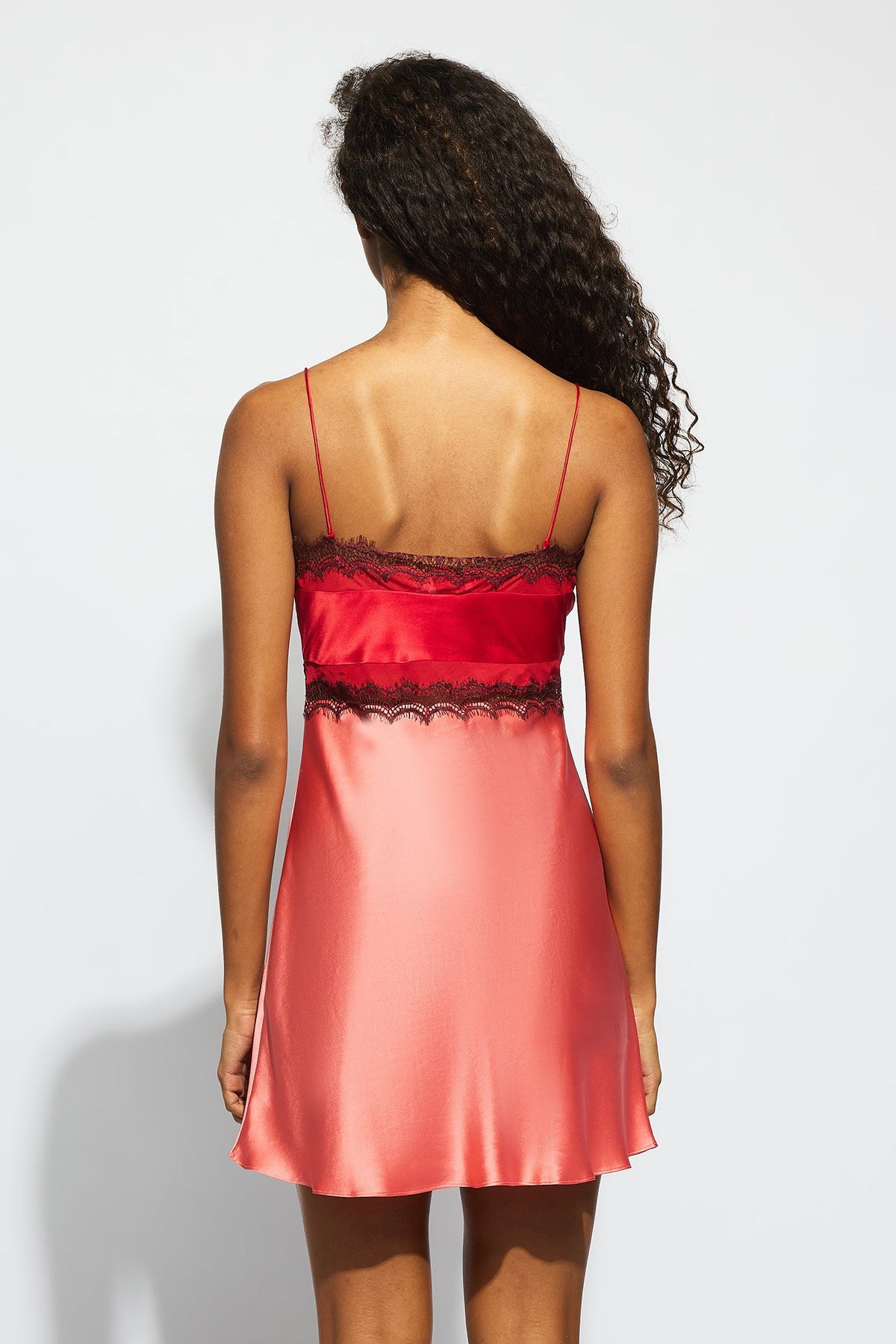 The Billie Chemise By GINIA In Red Chilli/Dusty Rose