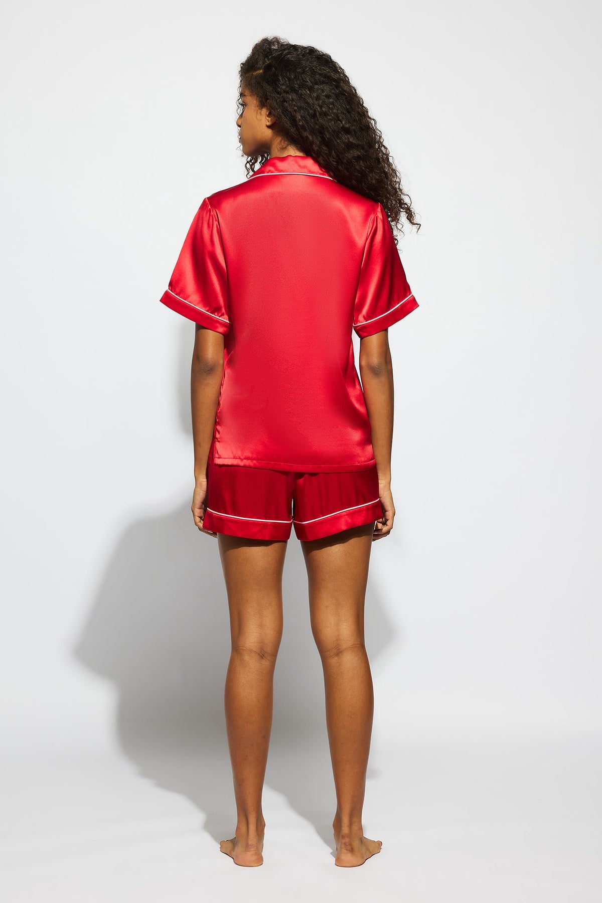 The Fine Finishes Short Pajama By GINIA In Chilli Red