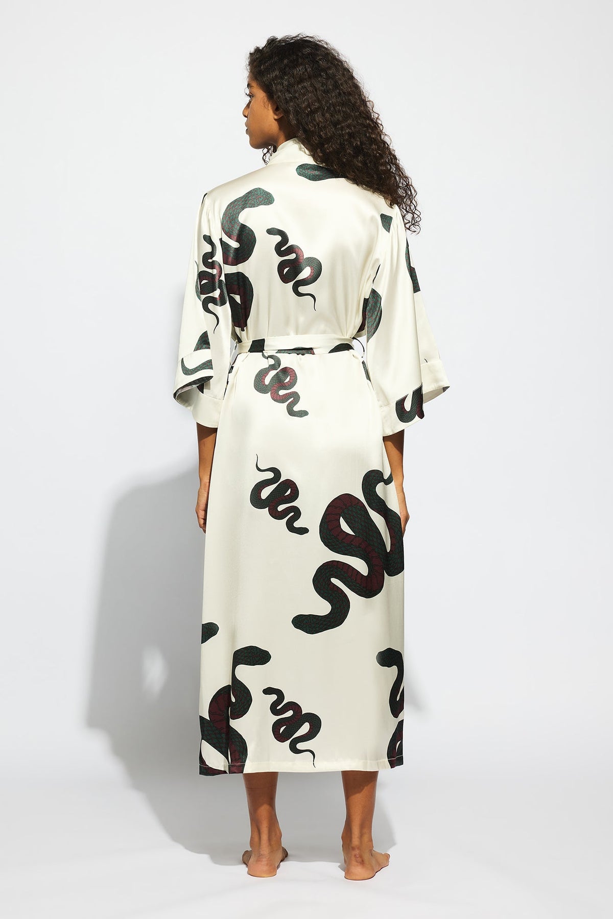 The Valentina Robe By GINIA In Snake Print