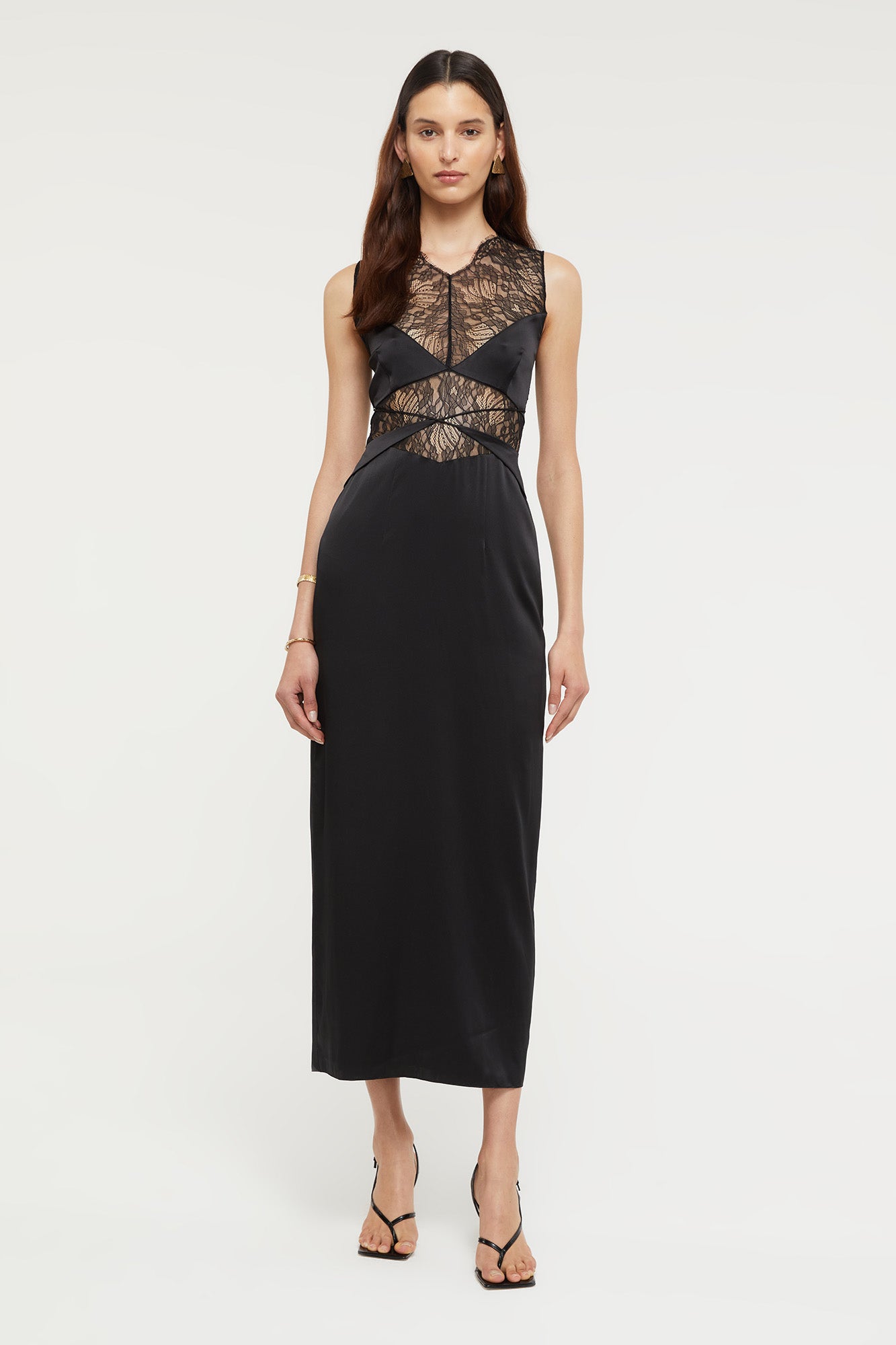 GINIA Amour Midi Dress in Black