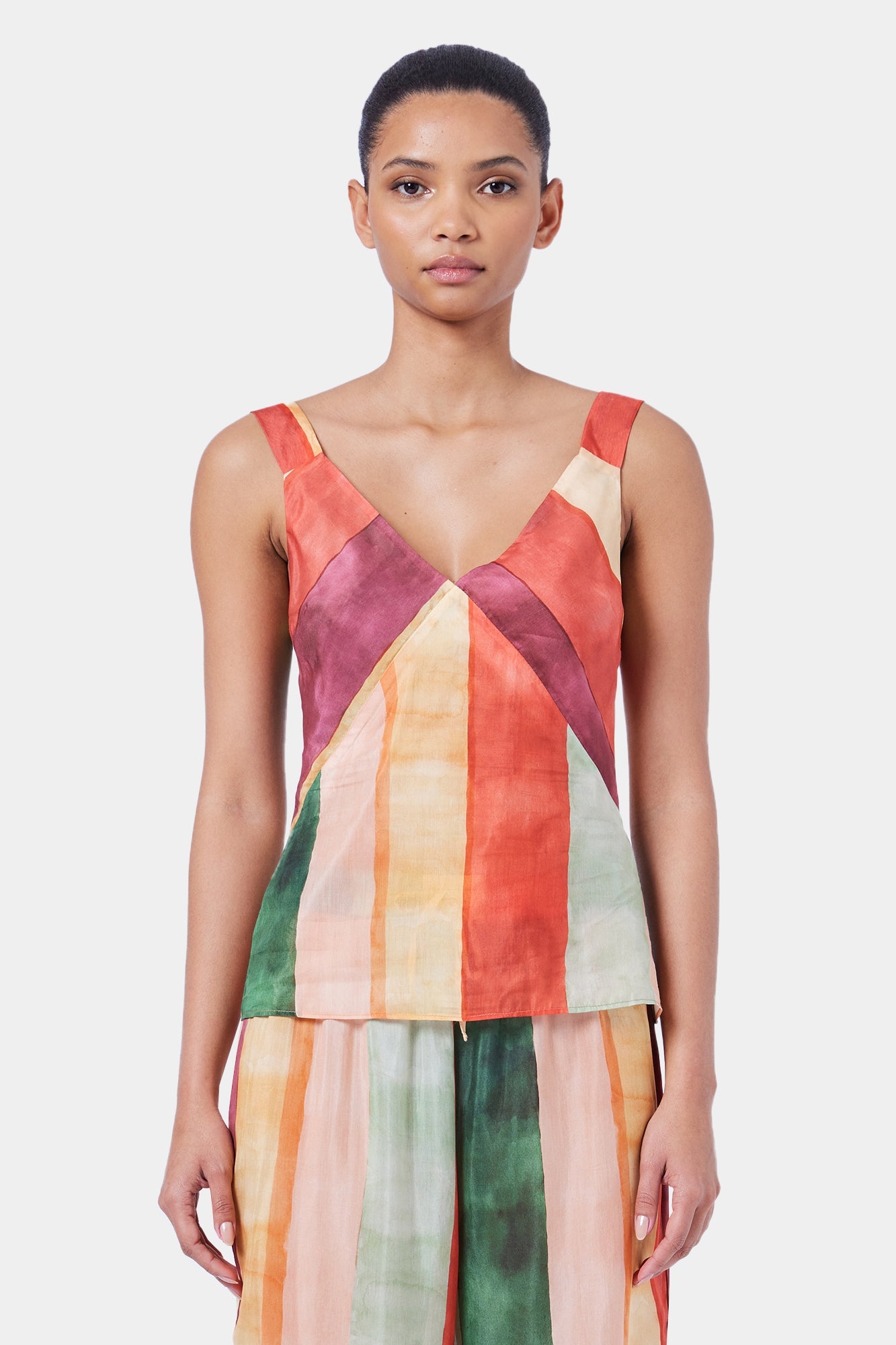 The Laos Stripe Cotton Cami By GINIA