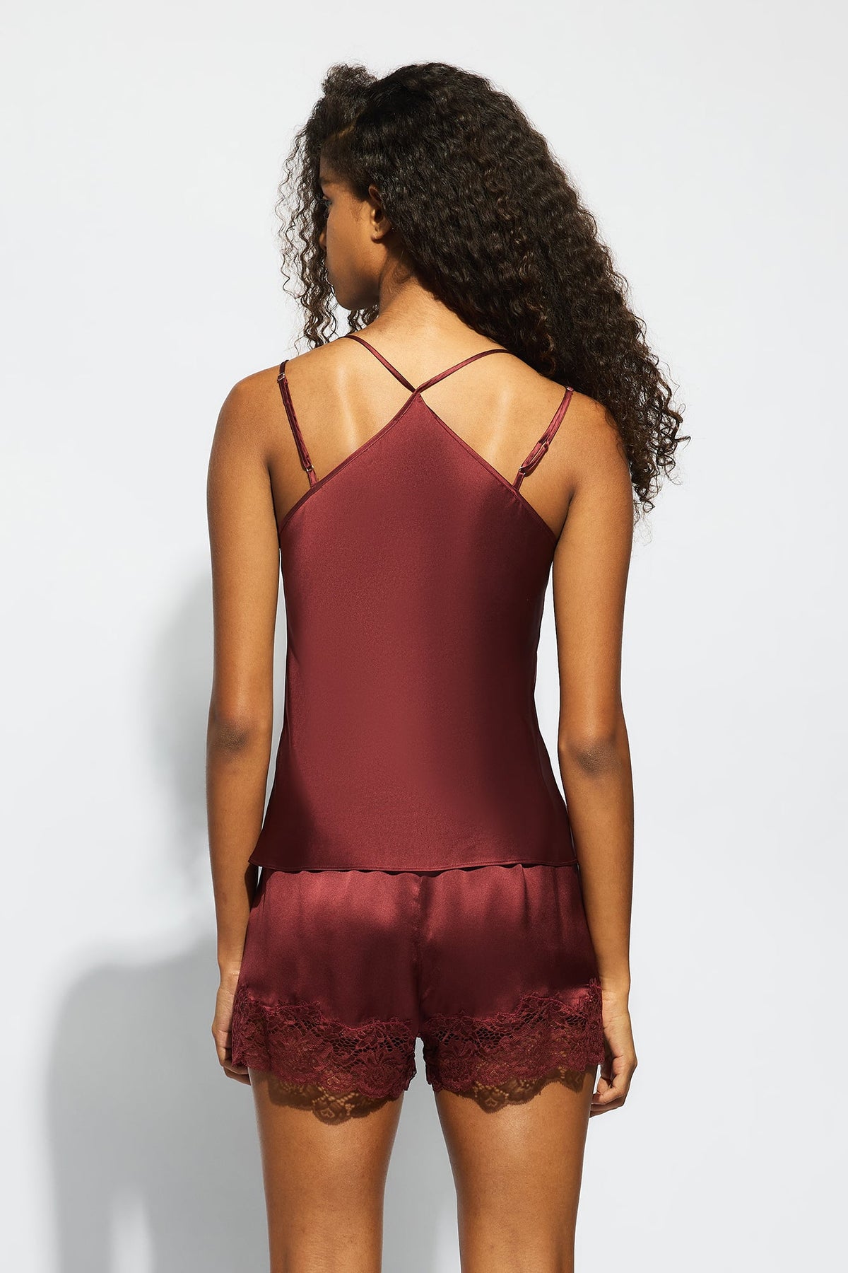 The Layla Cami By GINIA In Ruby Red