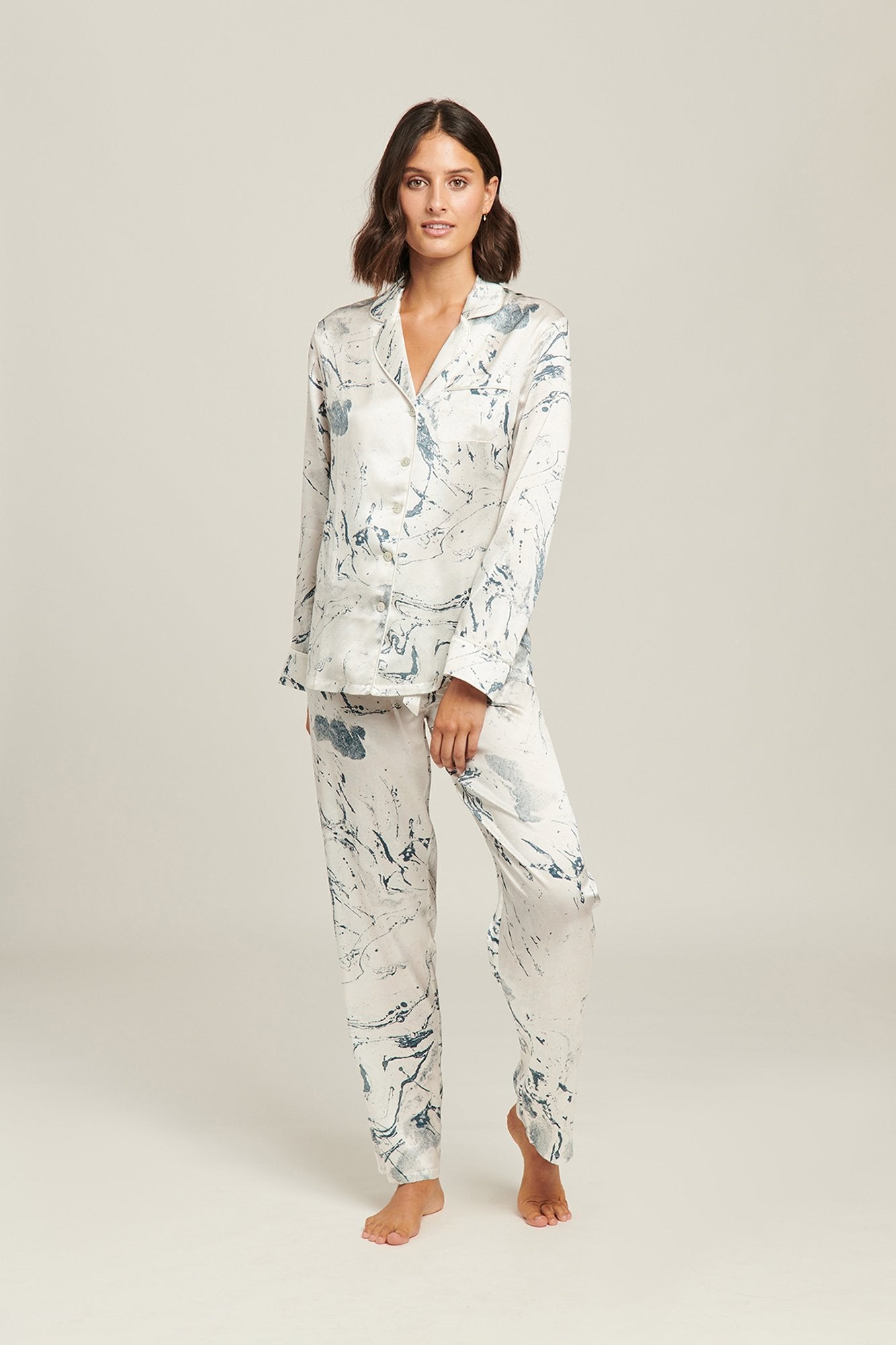 Carrara Marble Silk Pajama