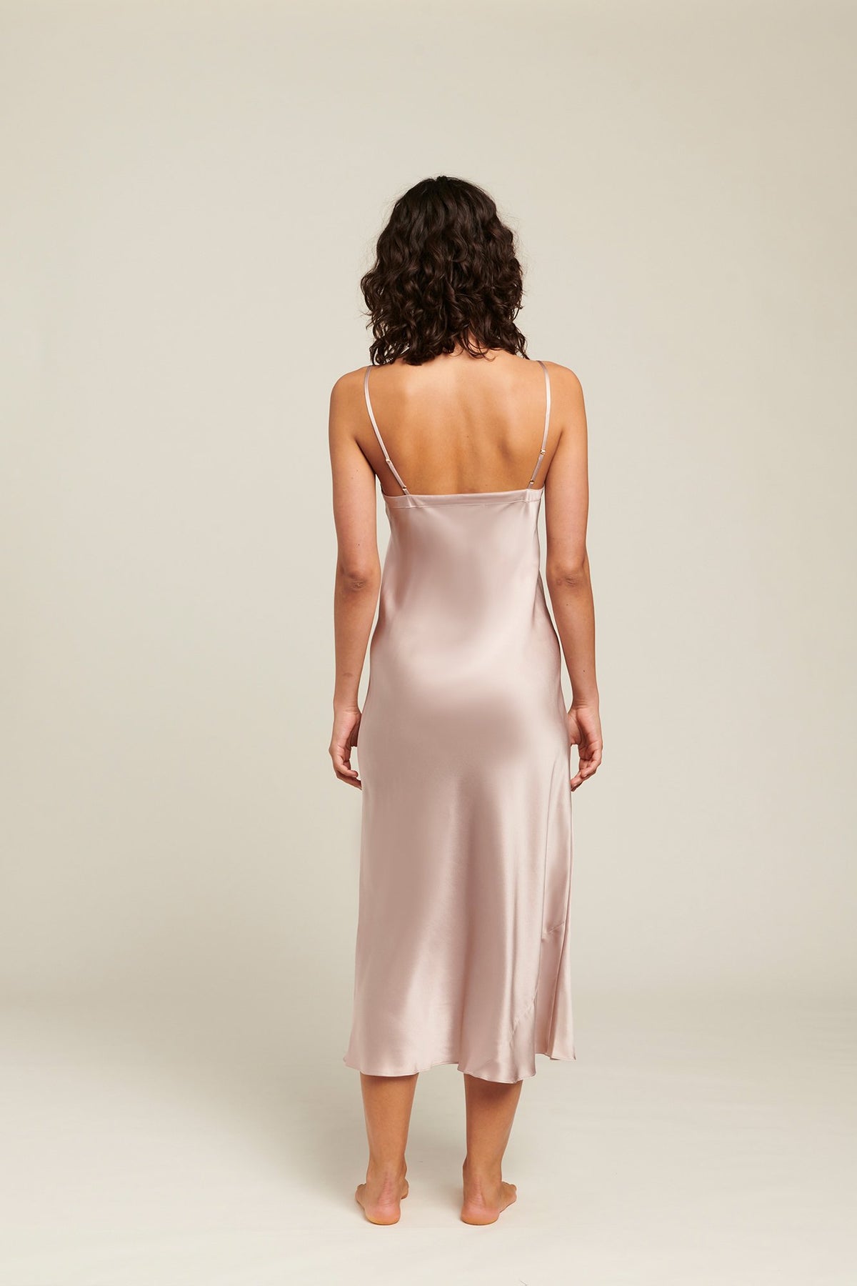 GINIA Silk Slip - Shadow Grey