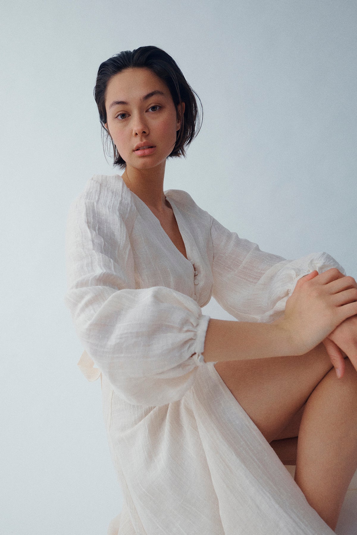GINIA Amara Top in Blanca
