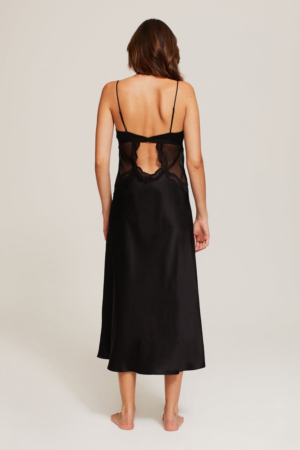 GINIA Splice Silk Nite in Black