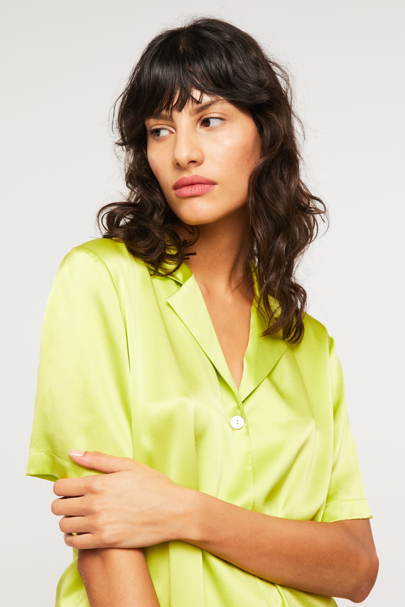 Camp Shirt in Electric Lime from GINIA RTW