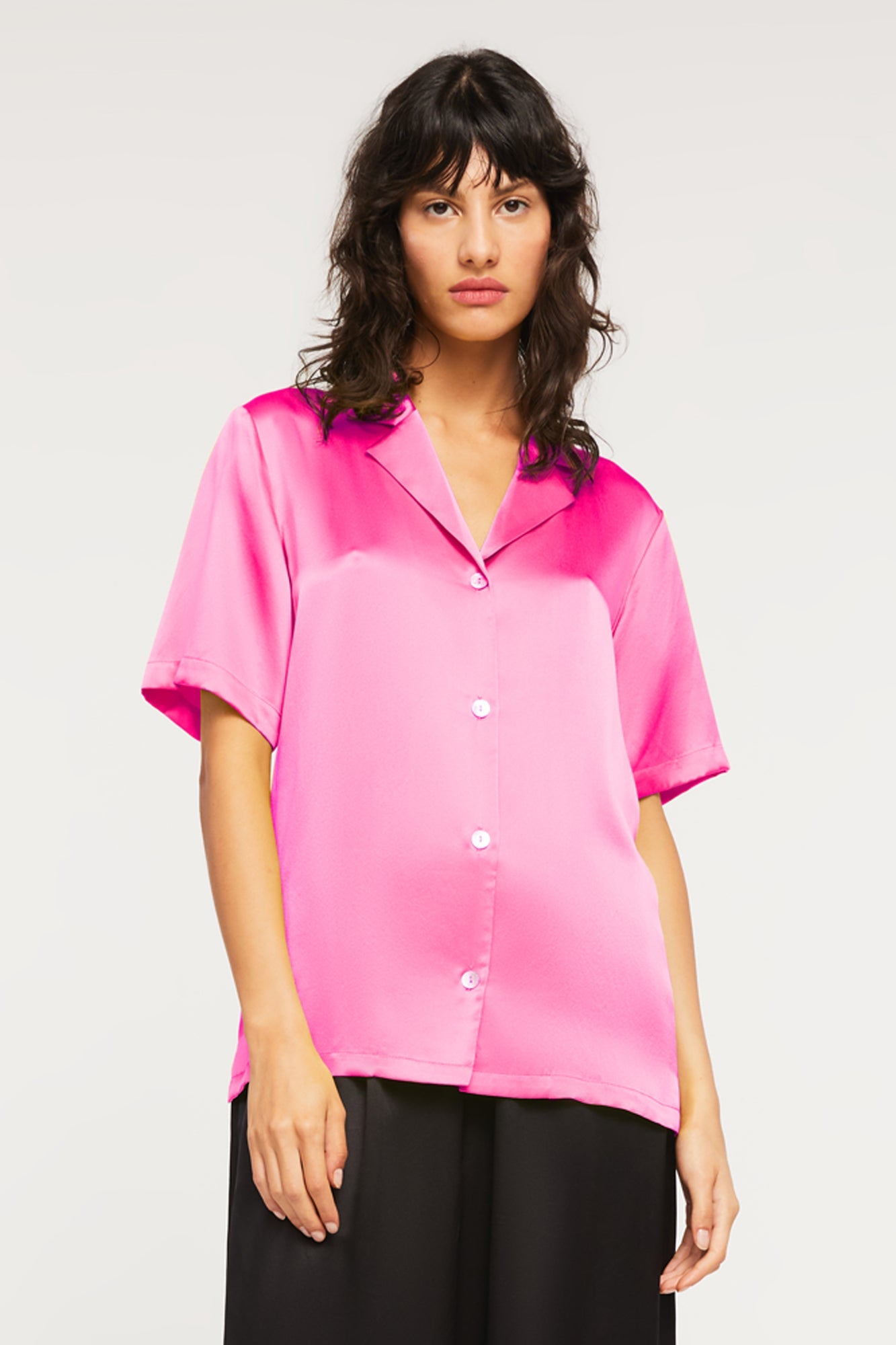 Camp Shirt in Electic Pink from GINIA RTW
