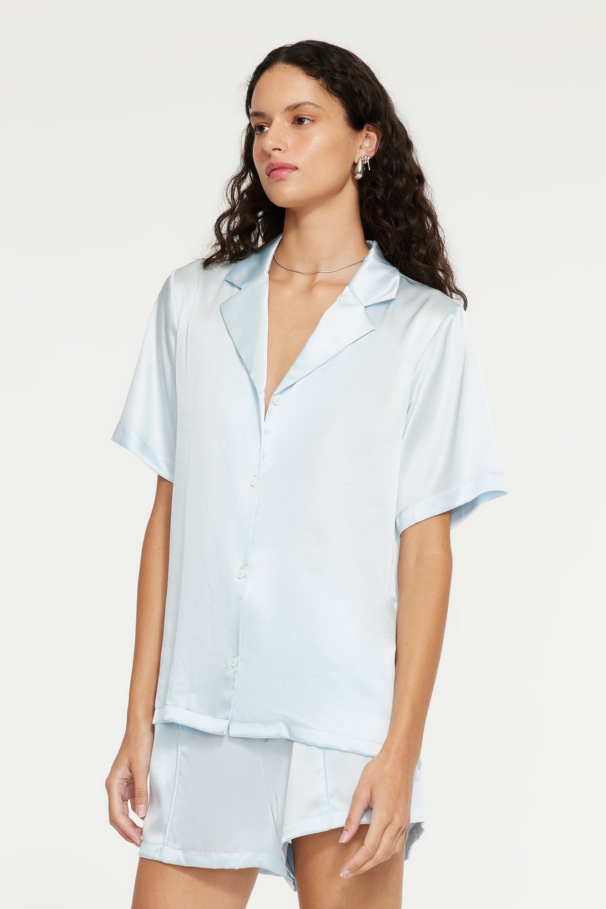 The Camp Shirt By GINIA In Ice Blue