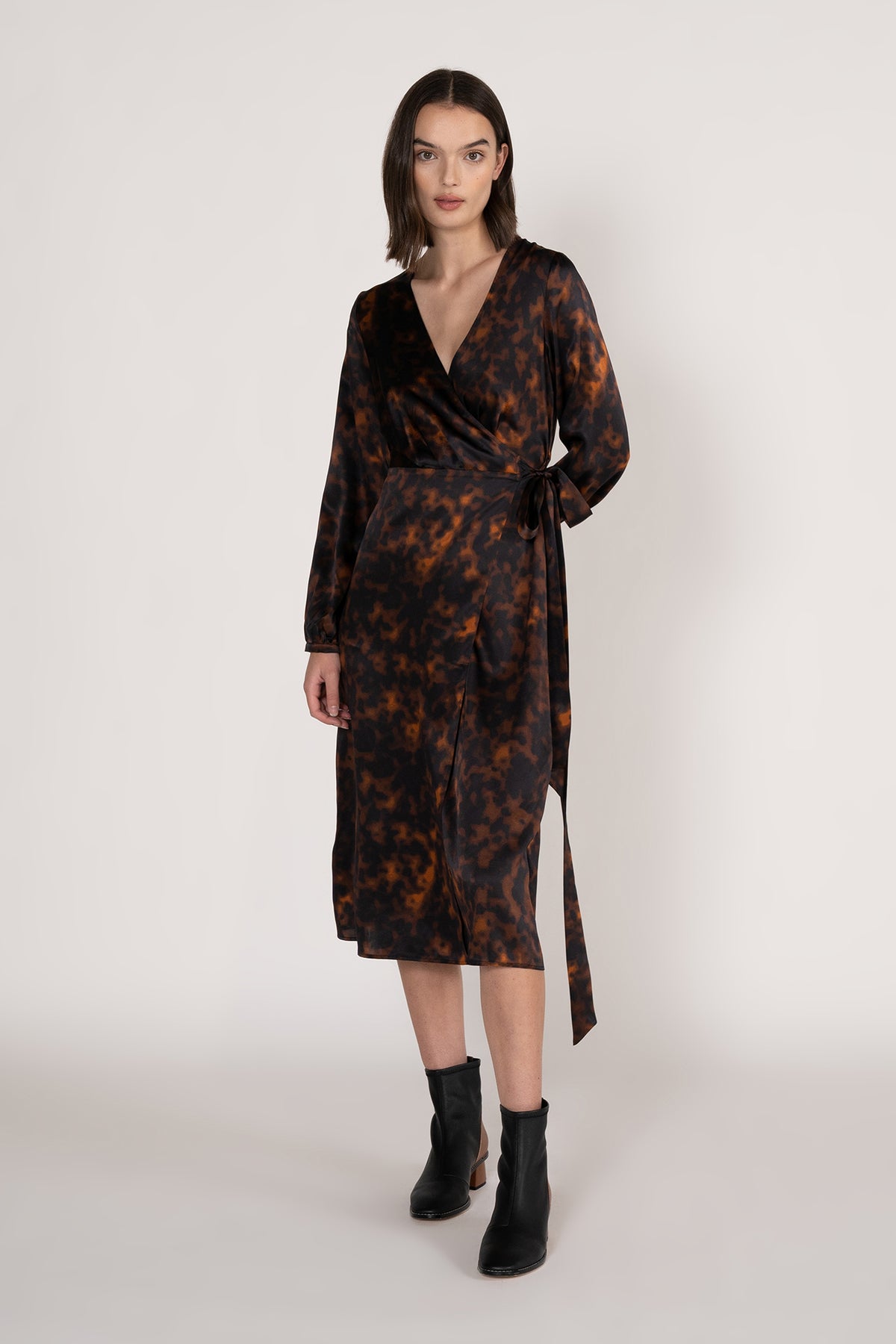 GINIA Madeline Wrap Dress in Ember