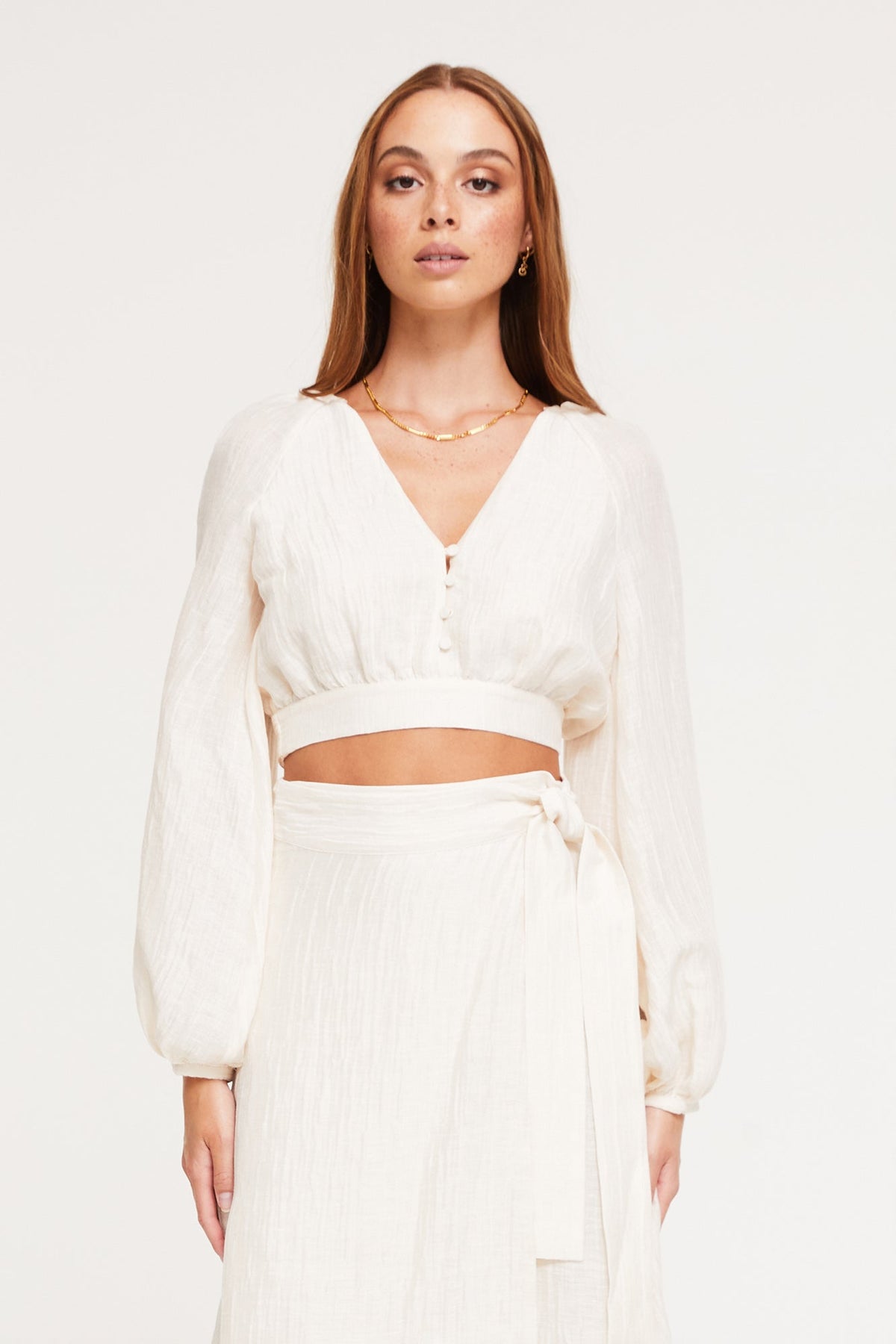 GINIA Amara Top in Blanca