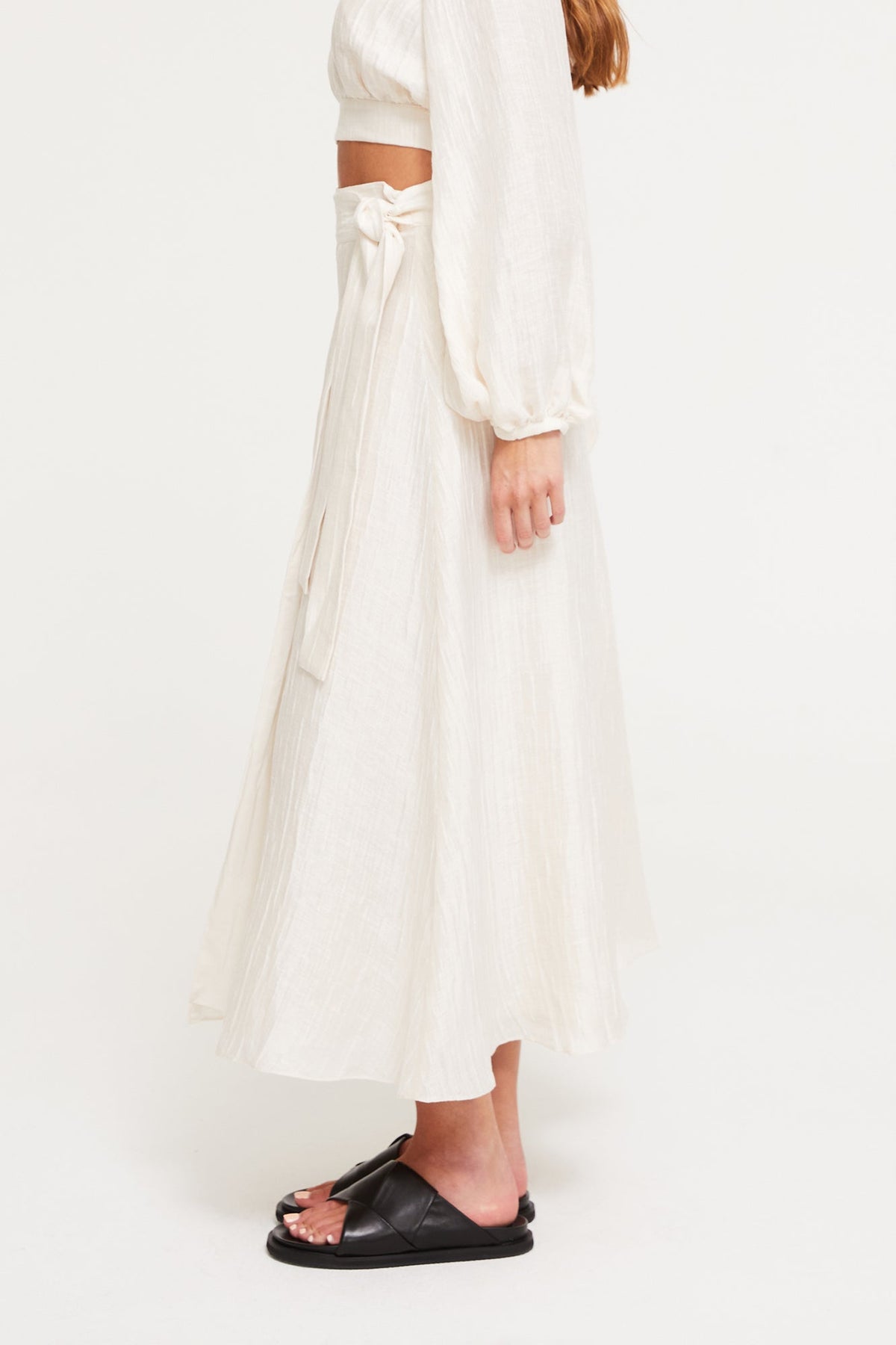 GINIA Amara Wrap Skirt - Blanca