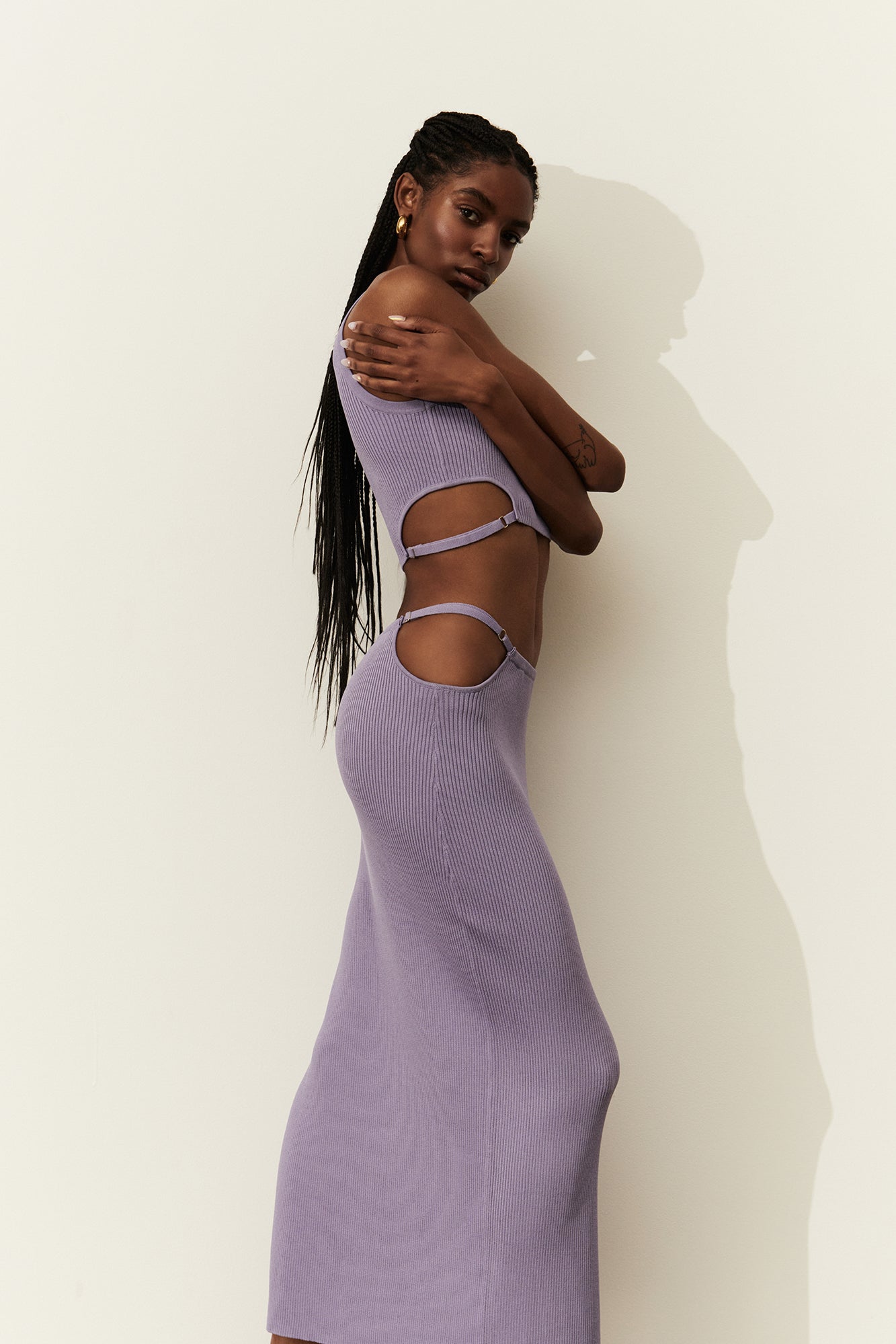 GINIA Selena Knit Skirt in Lavender