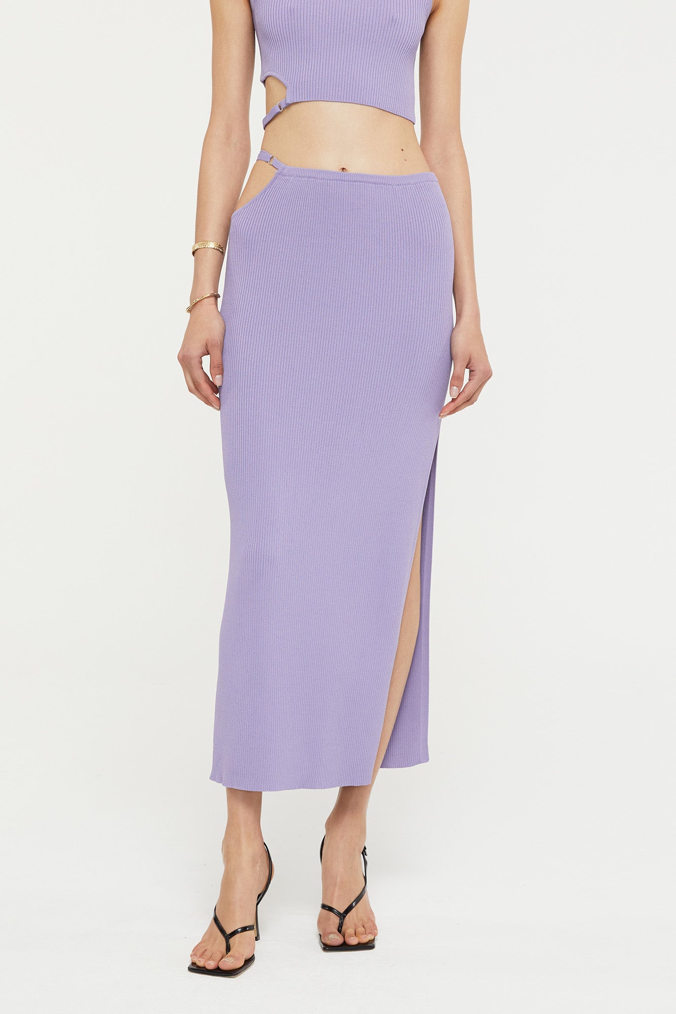 GINIA Selena Knit Skirt in Lavender