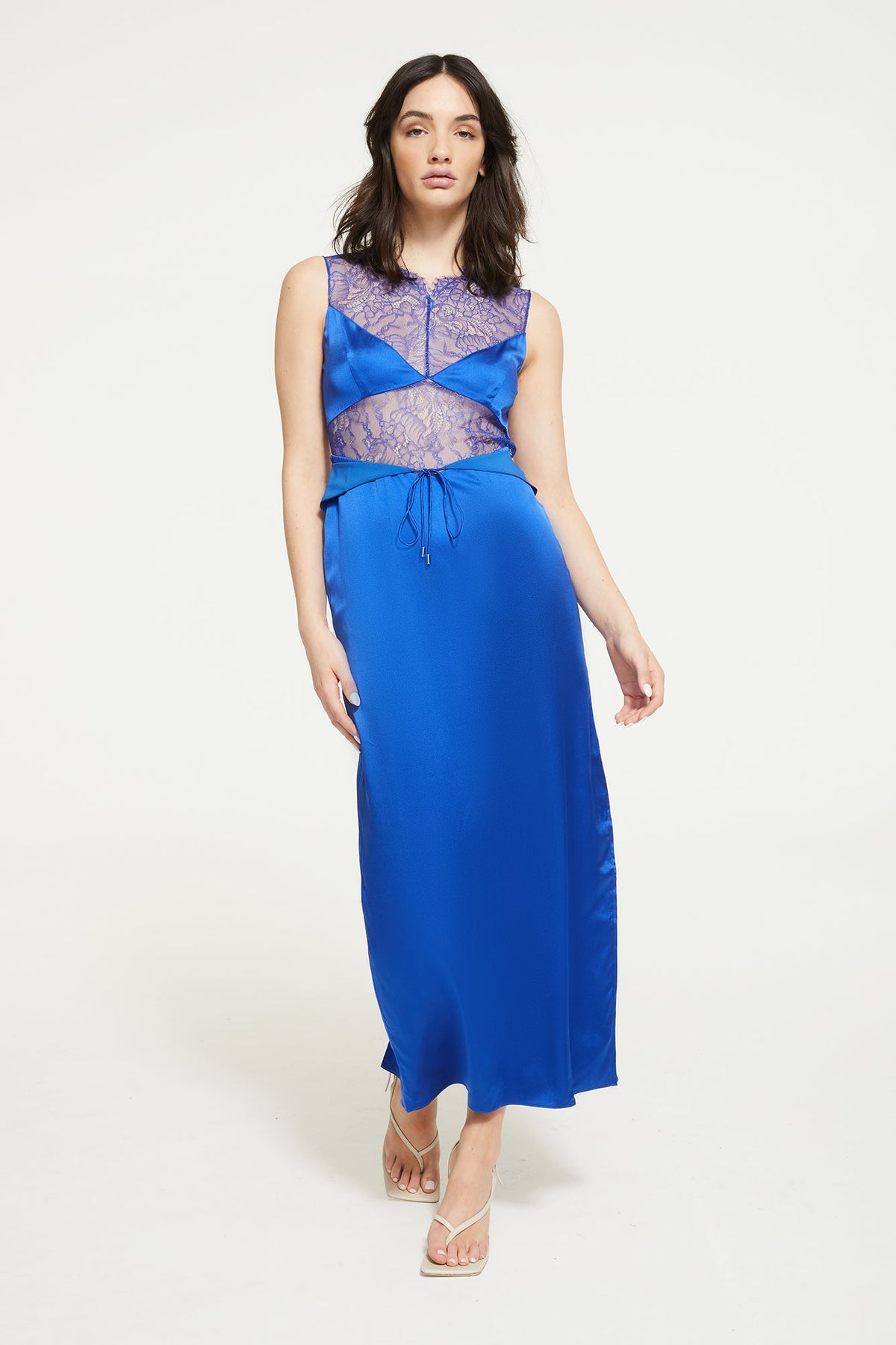 The Amour Midi Dress in Ultra Blue from Ginia RTW