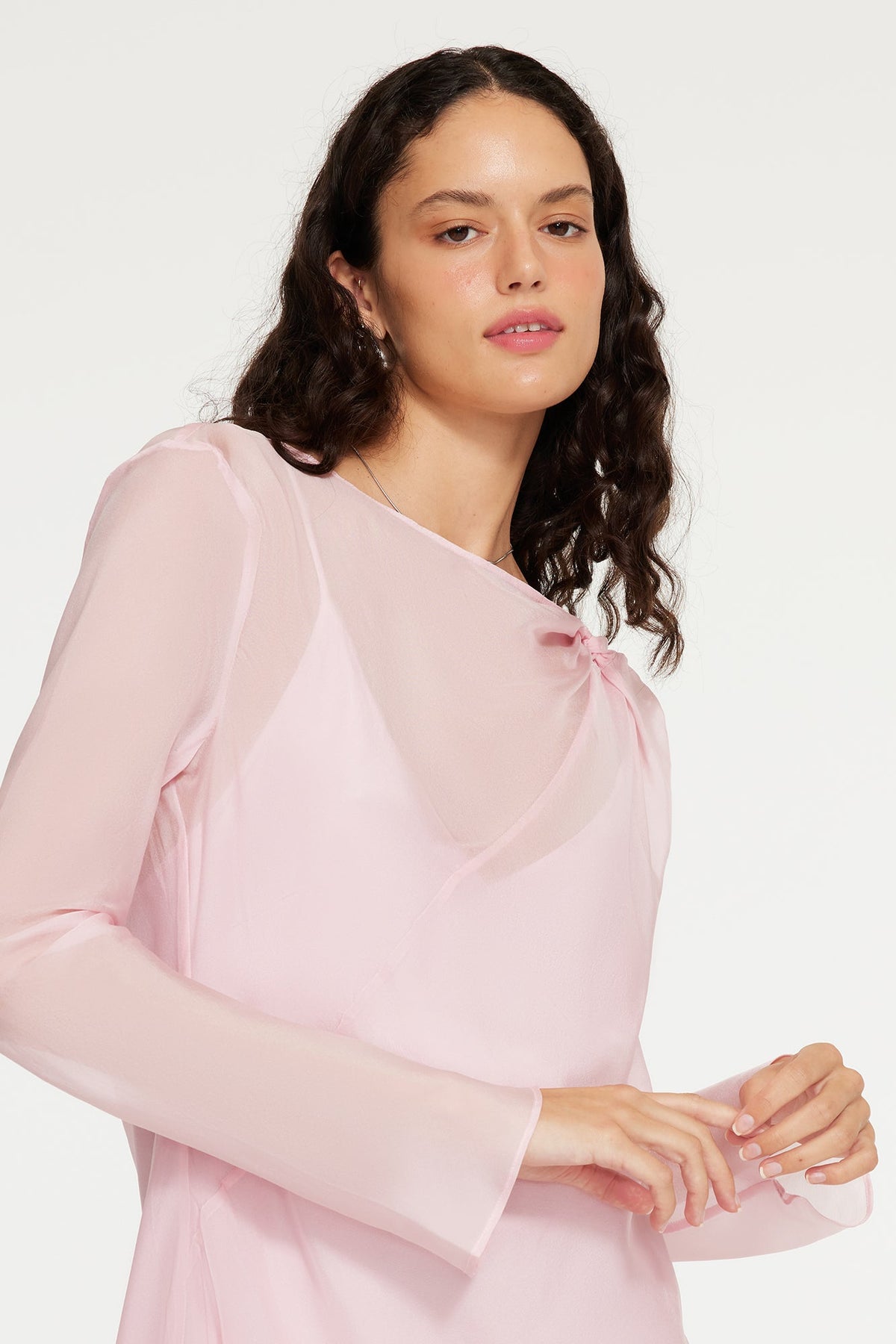 The Marcelle Mini Dress By GINIA In Candy Pink