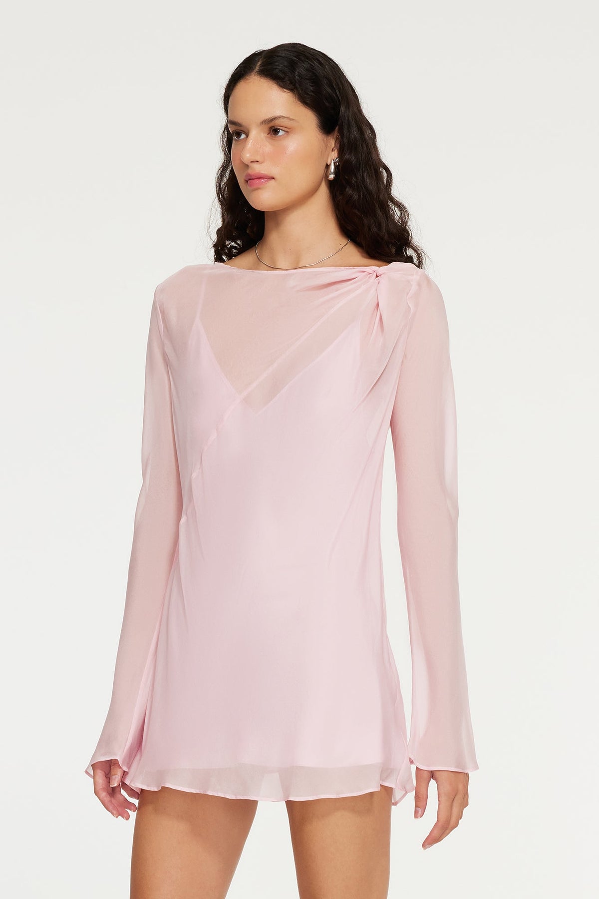 The Marcelle Mini Dress By GINIA In Candy Pink